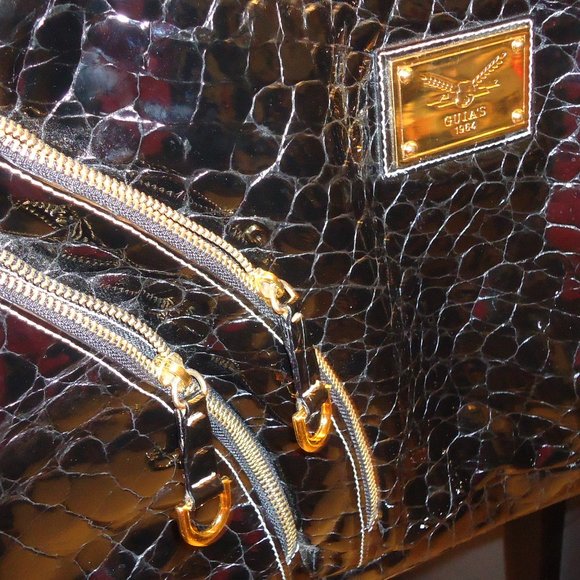 Black Patent Leather Satchel NWOT - Picture 7 of 16